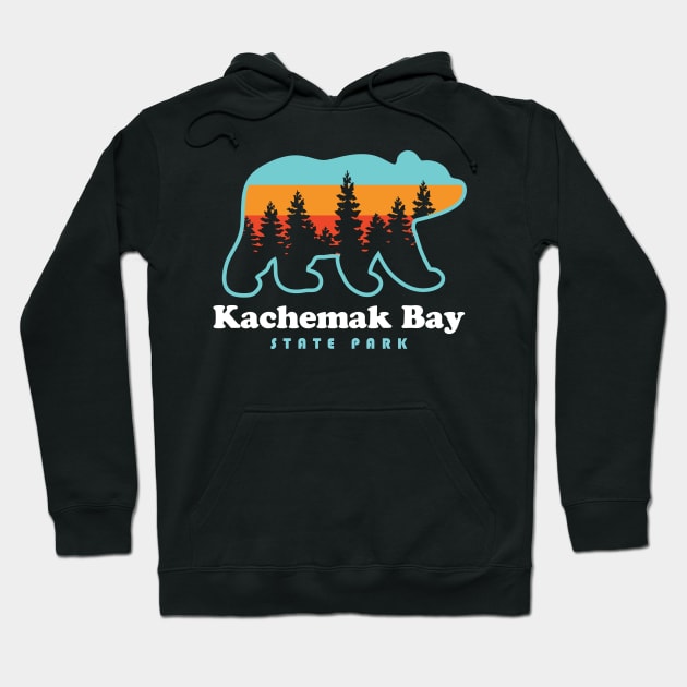 Kachemak Bay State Park Alaska Camping Bear Hoodie by PodDesignShop